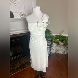 Elegant White / Bridal One-Shoulder Dress